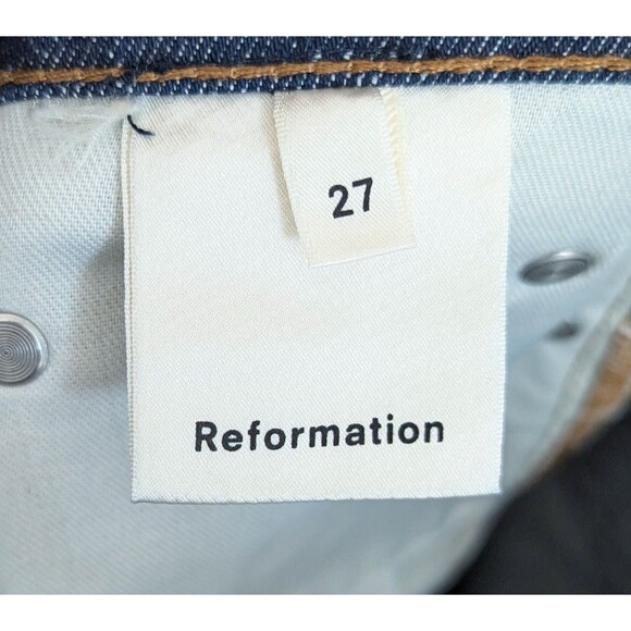 Reformation Brooke High Straight Zip Jeans Women's Size 27 Volta Blue Denim NWT - Picture 4 of 7